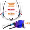 SPORTLIMIT wrap around frameless Cycling Triathlon Volleyball Blue Sunglasses Men