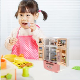 Toddmomy Mini Refrigerator Decor 1 Set Mini Fridge Toy Mini Food Set Tiny Stuff Miniature House Pretend Play Toy