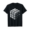 Magic Cube 3D Wireframe - Vintage Magic Cube Lover T-Shirt