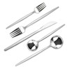 KOUSKOU Mirror Silverware Set, 40-Piece Flatware Cutlery Set Service for