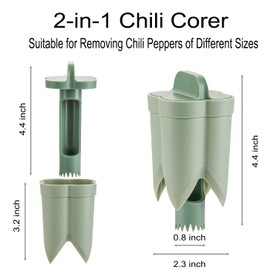 Pepper Seed Corer Remover, Upgrade 2 in 1 Bell Pepper Cutter Quickly Cutting and Deseeding Bell Pepper Corer Tool for Vegetables Kitchen Gadget
