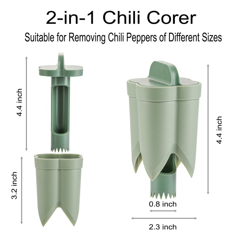 Pepper Seed Corer Remover, Upgrade 2 in 1 Bell Pepper