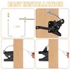 Biaungdo Gate Latch Cable Pull, Black Spring with Adjustable Door