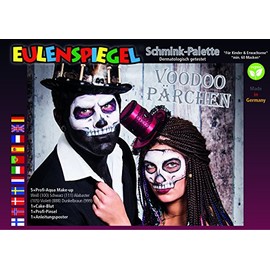 Eulenspiegel Voodoo 206379 Make-Up Palette for Approx. 60 Masks Vegan Make-Up Colours