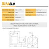 STARELO 5pcs 19mm Latching Push Button Switch Black Shell with