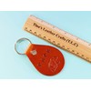 Handmade Premium Quality Leather Keyring - Papa Bear Keychain