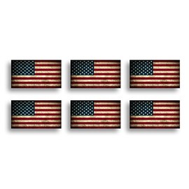 Mini Rustic USA Flag Sticker American Vinyl Decals Die Cut Car Truck Cup Window Graphic Phone