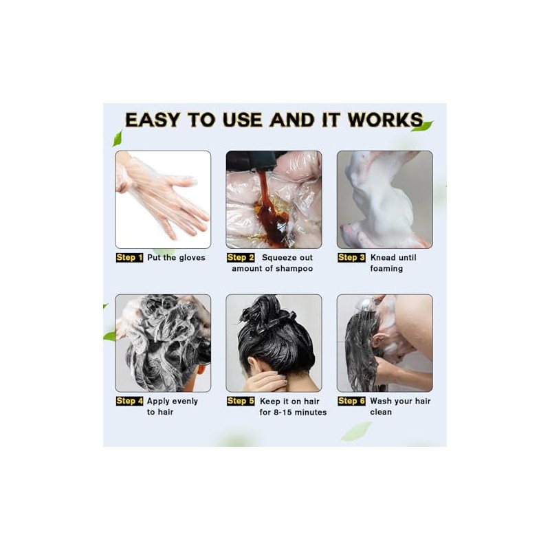 Champú para teñir el cabello 3 en 1 para cabello