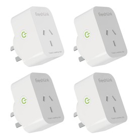 Smart Plug 10A FreshLink Smart Indoor Socket Wi-Fi Bluetooth Outlet with Remote Control,Timer, Energy Saving, Compatible with Alexa/Google Home, SAA Certified, 2.4GHz WiFi Only (4 Pack)