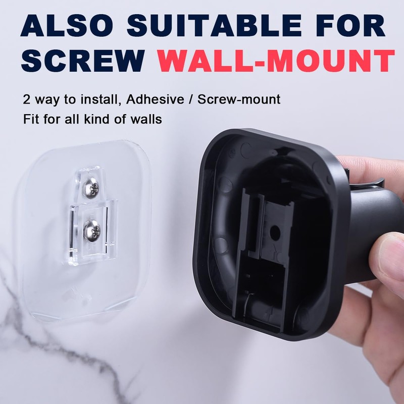 BSTIIU Handheld Shower Head Holder, Adhesive Showerhead Bracket, Angle Adjustable