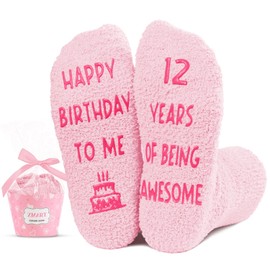 Zmart 12th Birthday Gifts for Girls - Socks for 12 Year Olds Kids, Twelve Year Old Gift Ideas for Tween Girls