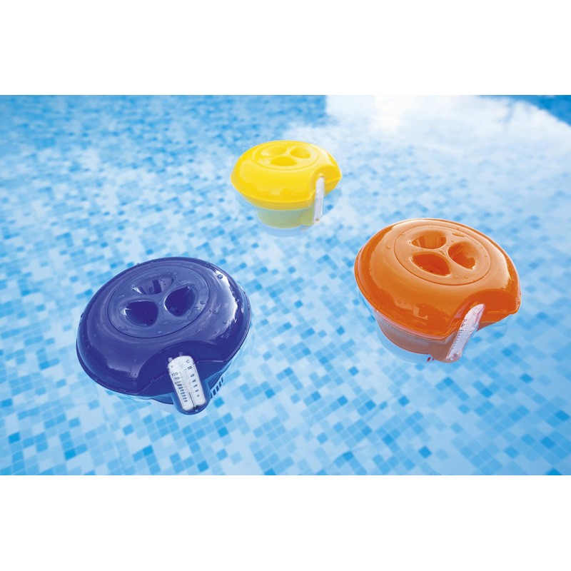 Chemicals with Thermometer Diameter 18 cm Pool Chlorine Dosage Float,