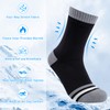 BBXWANG Unisex Waterproof Socks, Dark Grey-Black