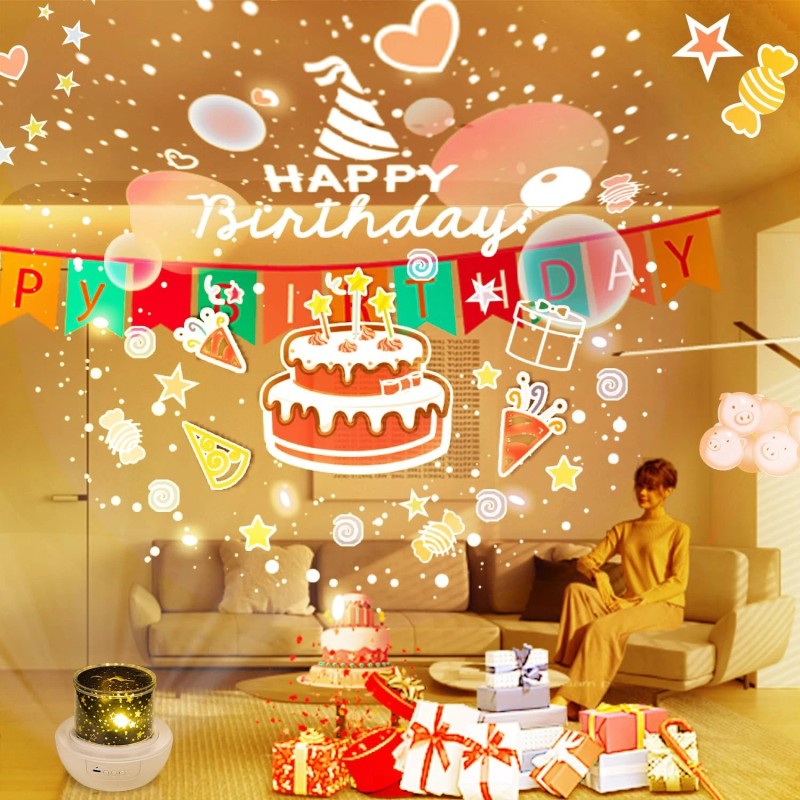 Lytrdit Sets of Films, Night Light Projector for Kids Bedroom,