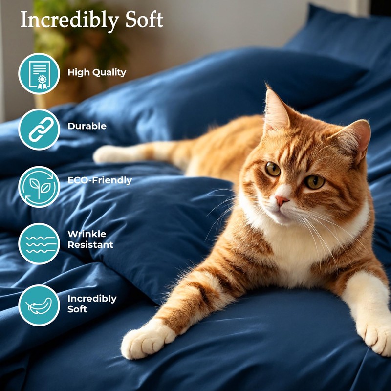 Cotton Tree Queen Fitted Sheet - Luxury 2400 Ultra-Soft Microfiber