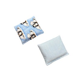 HOME COMFORT Ultra Mini Microwavable Heating & Cooling Pads - 100% Natural Rice 2-Pack (4.5” X 5”) (Blue Combo 3)