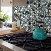Primoon Pebble Tiles 5 Sheets, Aqua Teal Blue Mosaic Tiles