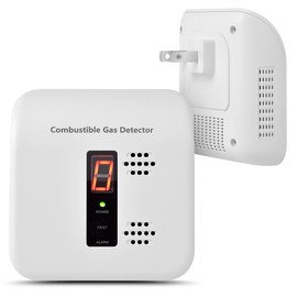 Xalire Gas Leak Detector, Natural Gas Alarm for Home & RV, Plug-in Propane Detector Monitor with Audible & Visual Alarm, AC 110V-240V, White Color