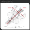Seat Bolt Screw 1/4"-20 Thread Crown Seat Nut Aluminum for
