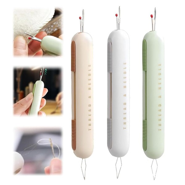 Generic 2 in 1 Needle Threader Seam Ripper, Needle Threading