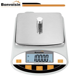 Bonvoisin Lab Scale 500gx0.01g Digital Precision Analytical Balance - High Precision Electronic Balance for Jewelry, Kitchen, Scientific, and Laboratory Use