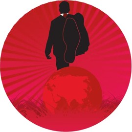 Business Man Vintage Badge Emblem Vinyl Sticker Decal for Bumpers Windows Cars Laptops Lockers Bycicles | 5" x 5"