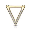 PiercedOff Gold Tone PVD 316L Surgical Steel Triangle Septum with