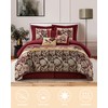 LANCO MODERN LIFESTYLE California King Comforter Set, Red Gold, Luxury