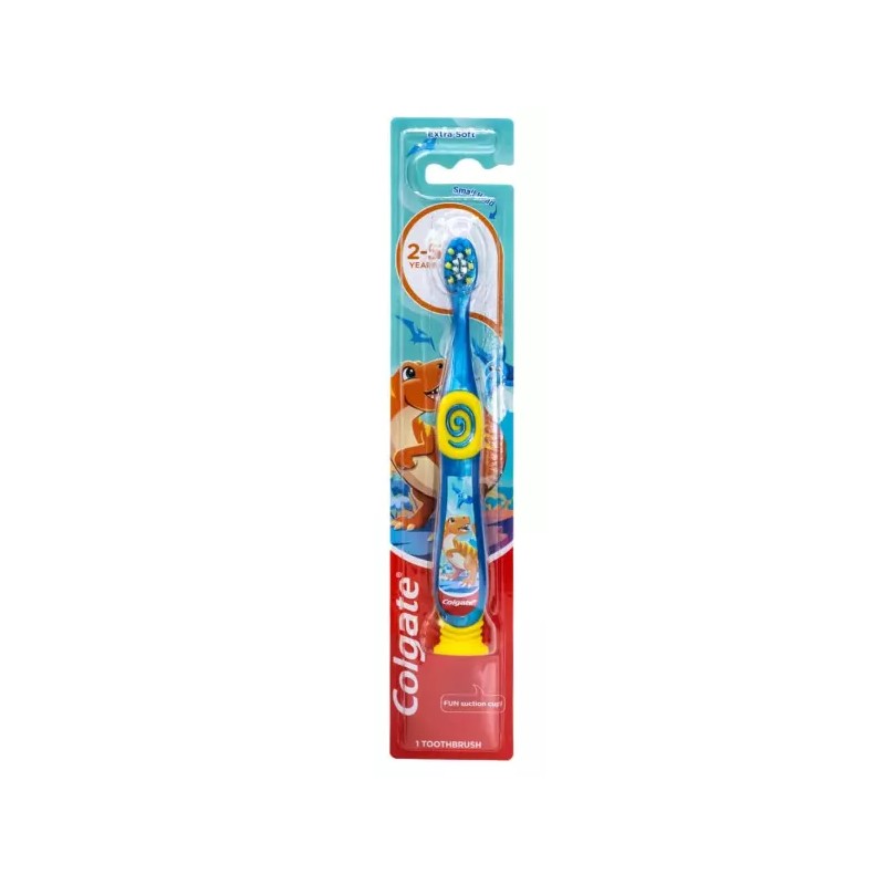 Colgate Dinosaur Toothbrush for Children with Suction Cup, [ SELECT