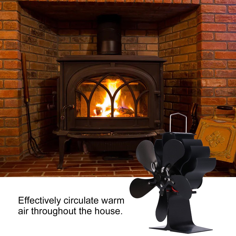 Stove Fan Single Head 5 Blade Wood Burning Fireplace Fan