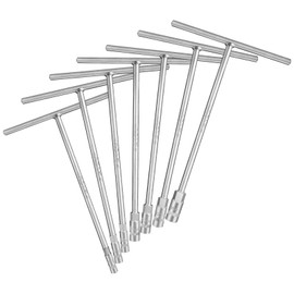 pgroup T-Handle Socket Wrench Set, 7-Pieces Metric Handle Wrenches - 8, 9, 10, 11, 12, 13, 14mm, Chrome Vanadium Steel 6-Point Hex Socket handles for Motorcycle Car Bicycle Repairing