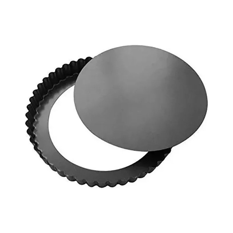 Molde Hornear Pay Desmontable Reposteria Antiadherente 26 Cm Color Negro