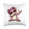 Sloth Heart Shape Sunglasses Dabbing Dance Lover Throw Pillow