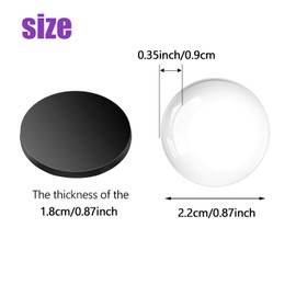 Ceramic Magnets for Craft Fridge Refrigerator Magnets with Transparent Glass Cabochons Round Disc Ferrite Ceramic Magnets for DIY Fridge Craft Making Magnet with Adhesive Backing