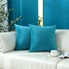 mixeoo Comfy Dark Turquoise Decorative Throw Pillow Covers Square Velvet