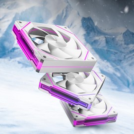 AsiaHorse AMICIPro 120mm ARGB PC Fans,Ultra-Quiet Operation <30dB, 1800 RPM HDB Bearings, 12 LED Lights, Aura SYNC Compatible for Enhanced Cooling and Visuals (Non-Illuminated Blade)