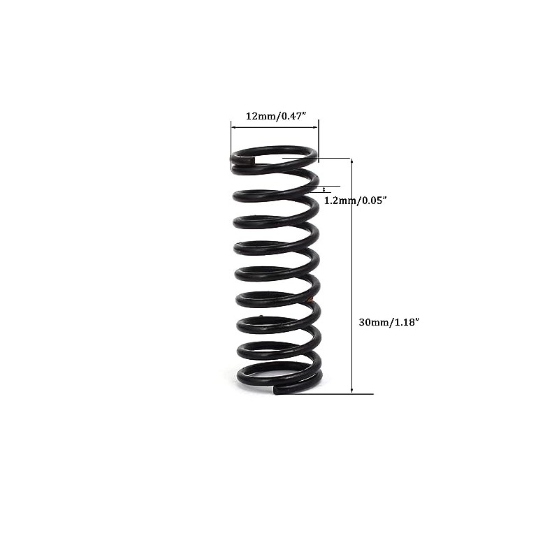 TOP-VIGOR 10Pcs Compression Spring, 1.2mm Wire Dia, 12mm OD, 30mm