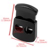 DYZD Multi-Purpose Plastic Double Hole Cord Lock for Drawstring, End