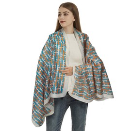 EXTREE Scarfs for Women Pashmina Silky Shawl Wrap for Evening Dressing Blanket Open Front Poncho Cape