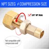 Brass Pipe Adapter - 5/8" SAE Female to 3/8" SAE