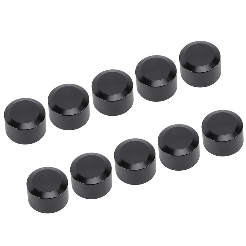 10PCS Motorcycle Head Bolt Cover Black Flat CNC Aluminum Engine