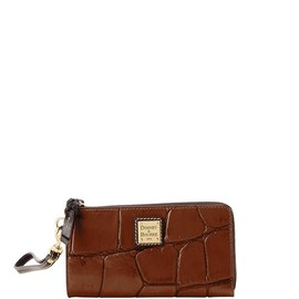Dooney & Bourke Handbag, Denison Folded Zip Wristlet Crossbody - Brown