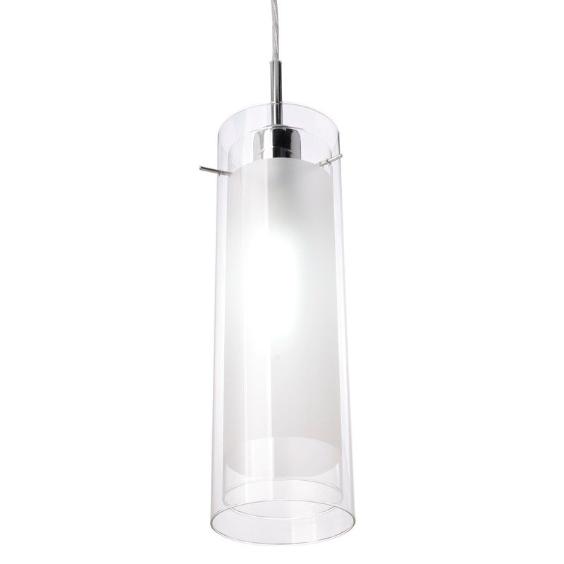 Globe Electric 64023 1-Light Pendant, Polished Chrome Finish, Clear Glass