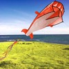IMAGE 3D Kite Large Orange Dolphin Breeze Beach Kites with