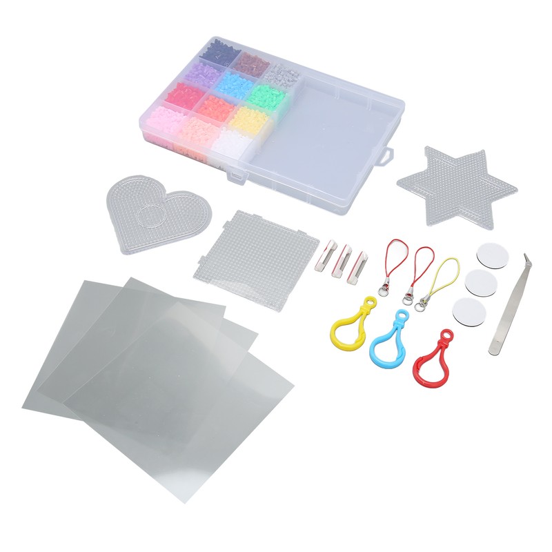 Kids Fuse Beads Kit 2.6mm 12 Colors Quadrate Heart Hexagonal