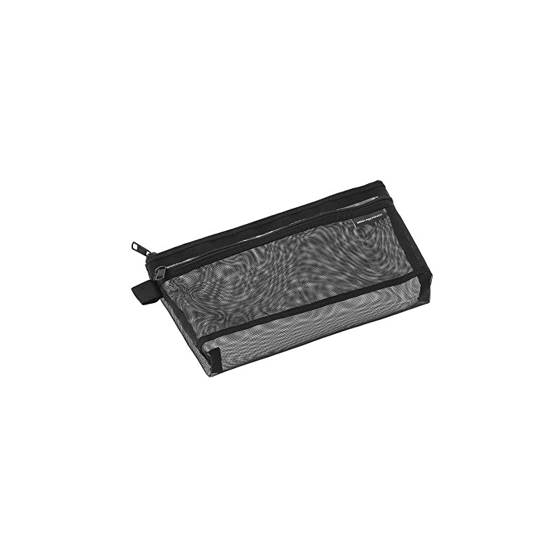 DESIGNPHIL Midori 41832006 Pen Case, Mesh Pen Pouch, Black, A