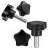 6 PCS Clamping Handle Screw Knobs Handle,M8 x 20 mm