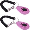 2Pcs Pink Dog Clicker for Training Easy to Use with