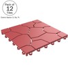 Pure Garden 12-Pack Polypropylene Interlocking Patio Deck Tiles - Weather-Resistant