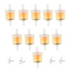 10 Pack of Universal Fuel Filter 1/4" Motorcycle Dirtbike ATV Moped Scooters